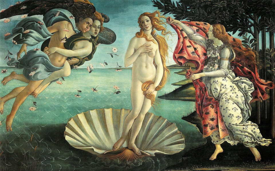 Die Geburt der Venus Gem&auml;lde von Sandro Botticelli