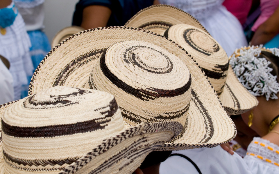 Traditionelle H&uuml;te auf dem Festival de la Mejorana